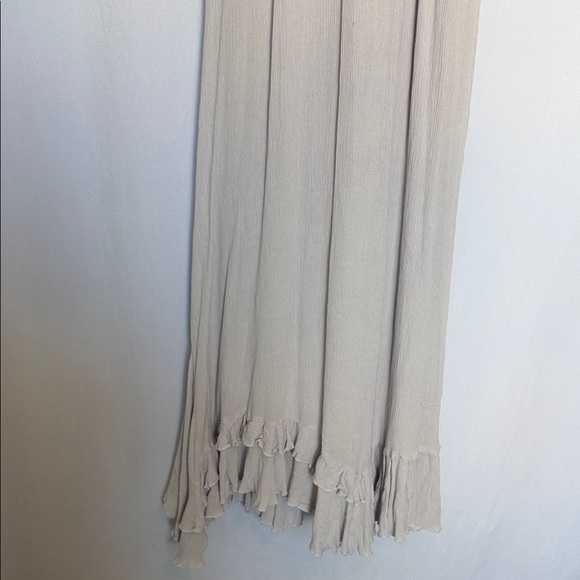 Free People One Adella Slip Lace Maxi Dress Size M Stardust Grey Boho - Picture 7 of 13